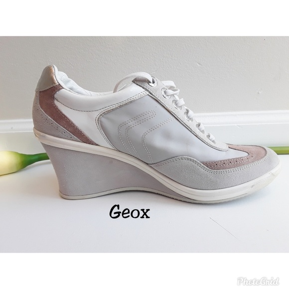 Geox Shoes | Geox Respria Suede Oxford Wedges Sz 41 | Color: Tan/White | Size: 11 | Richera137's Closet